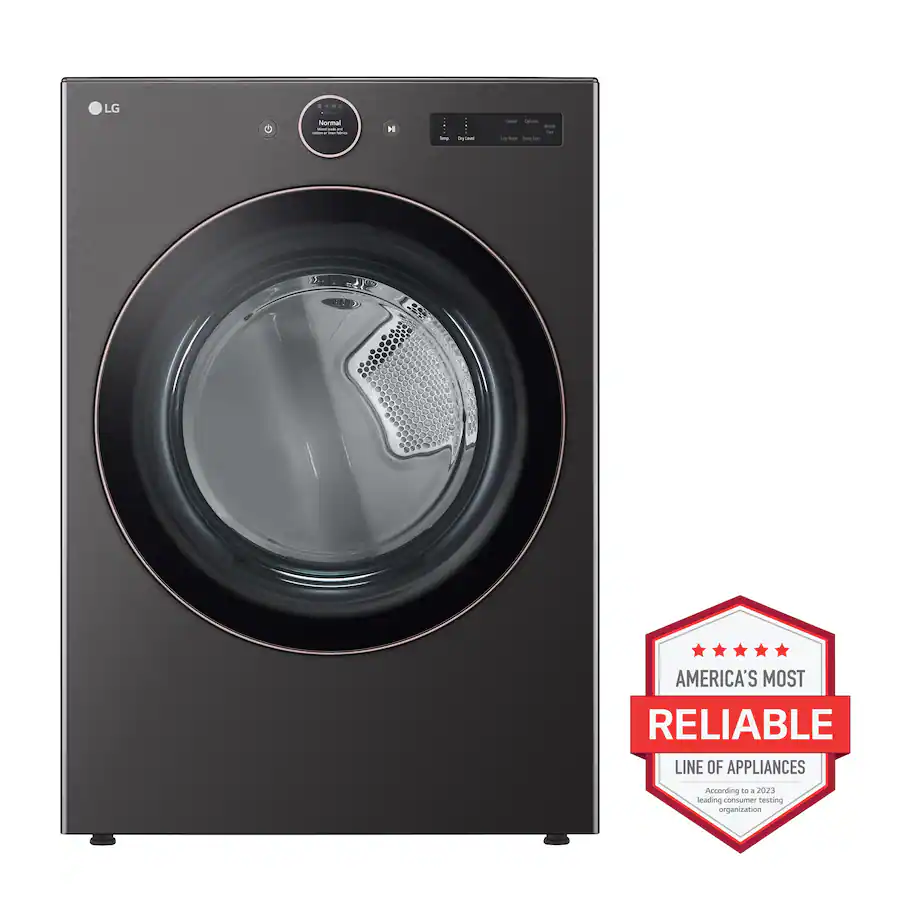 LG 7.4 Cu. Ft. Stackable Smart Gas Dryer with Steam and Sensor Dry ...