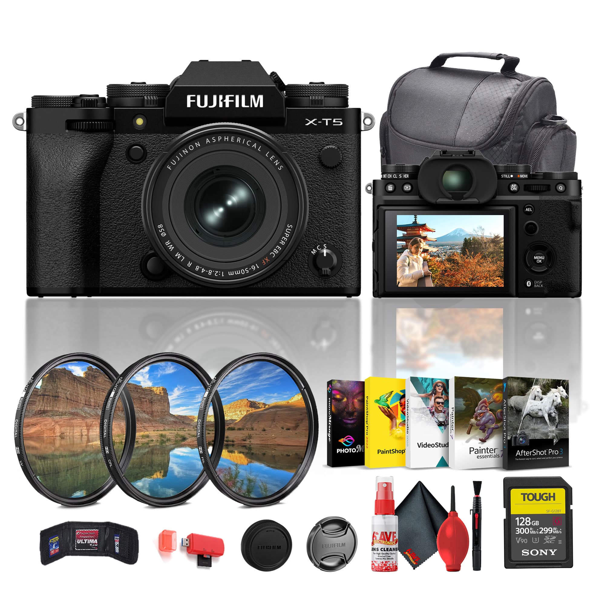 Fujifilm - X-T5 Mirrorless Camera with XF 16-50mm f/2.8-4.8 Lens (Black) Bundle price history on PriceWatchPro