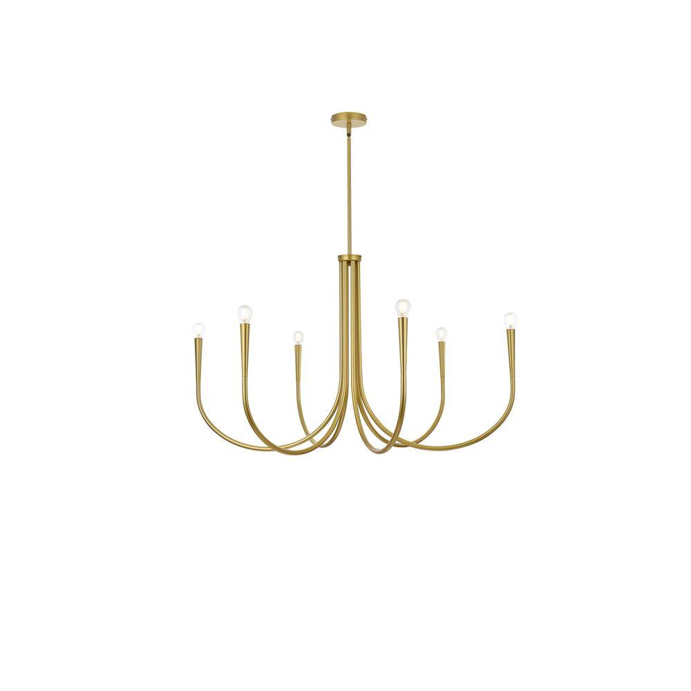Alt View 4. Living District - Layne 42 inch chandelier in Brass - Brass.