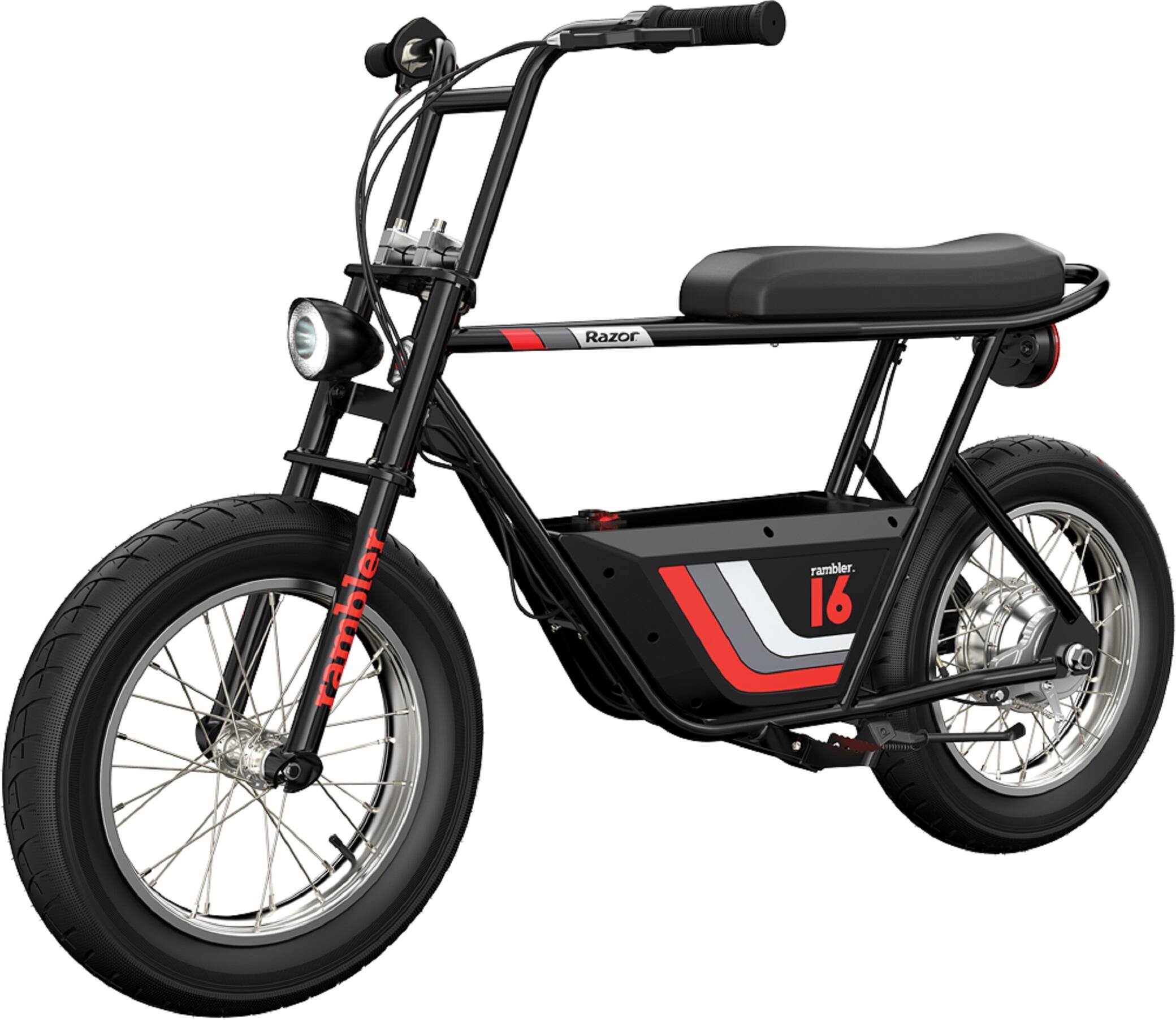 Front. Razor - Rambler 16 eBike w/ 11.5 Miles Max Operating Range and 15.5 mph Max Speed - Black.