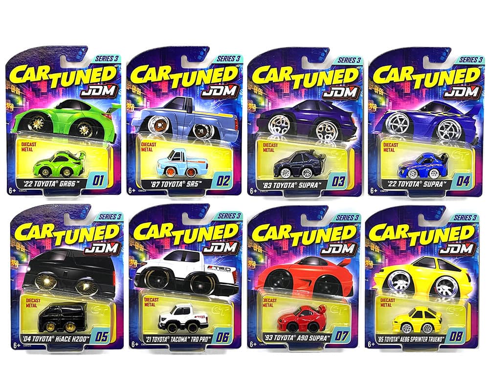 Car Tuned - JDM Tuners Series 3 Set of 8 Pieces Diecast Model Cars by CarTuned - Multi