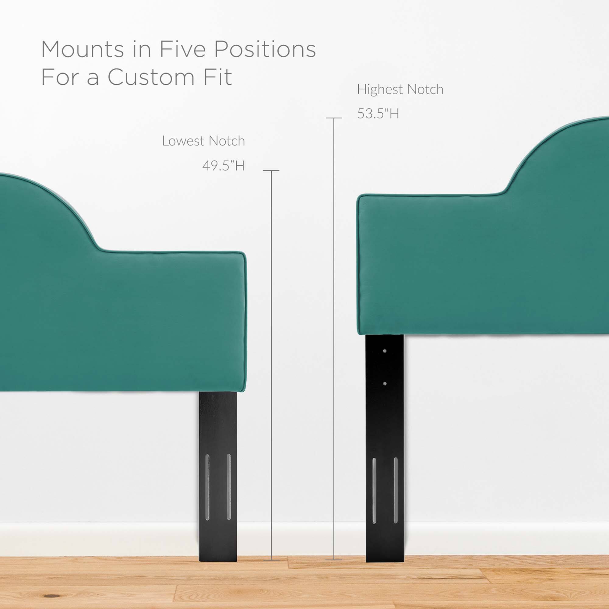 Mounts in Five Positions For a Custom Fit

Highest Notch 53.5"H

Lowest Notch 49.5"H