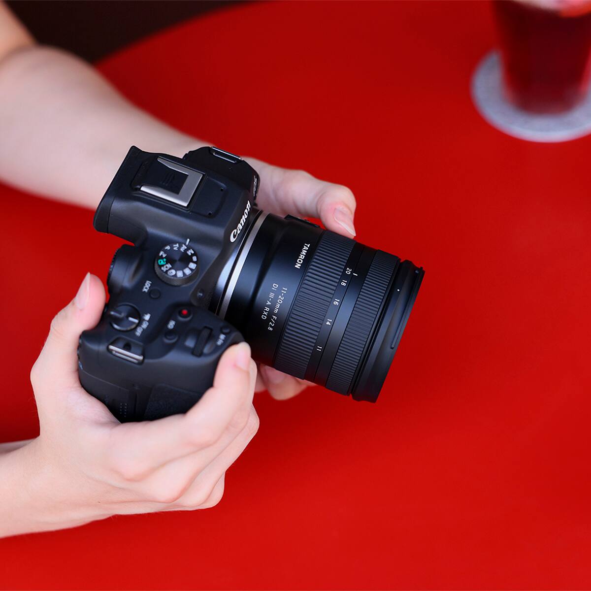 4 TV per M Fv g a 0 LOCK OFFOFF

Canon TAMRON 20 - DI 18 III-A 11-20mm 16 RXD F/2.8 14 1 11