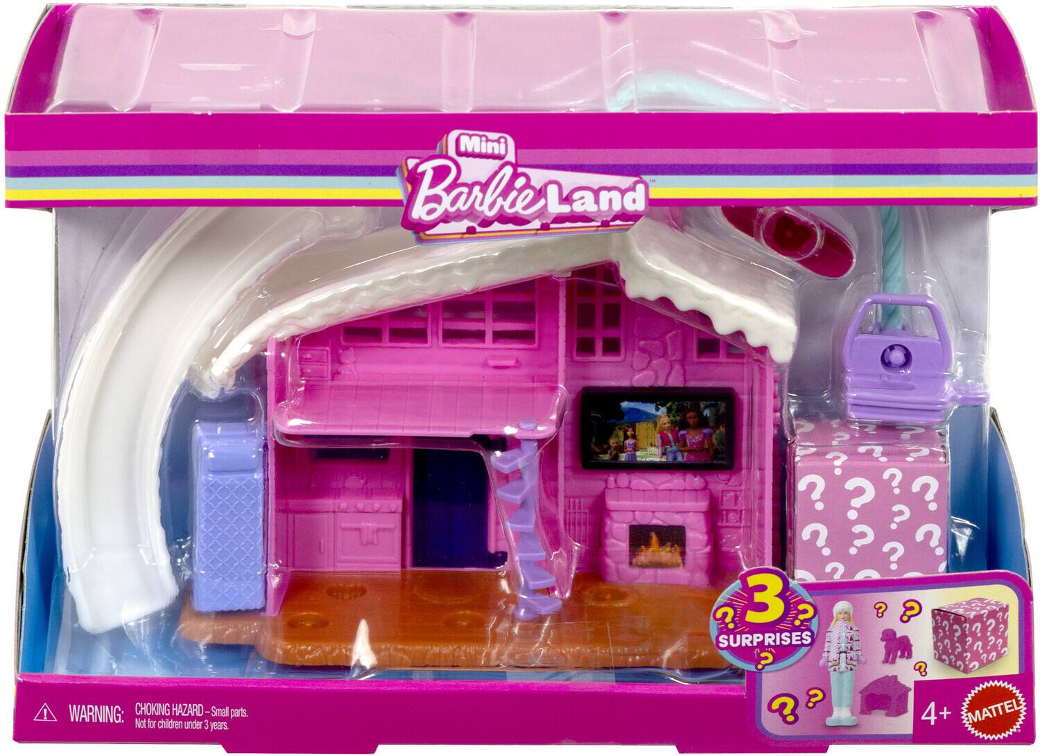 Mini Barbie Land

WARNING: CHOKING HAZARD—Small parts. Not for children under 3 years.

3 SURPRISES

4+ MATTEL