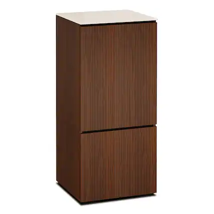 Front. Salamander Designs - Salamander Designs Chameleon Collection Manhattan 517 AV Cabinet (Medium Walnut Doors and Sides, Matte Taupe Glass Top) - Taupe/Walnut.