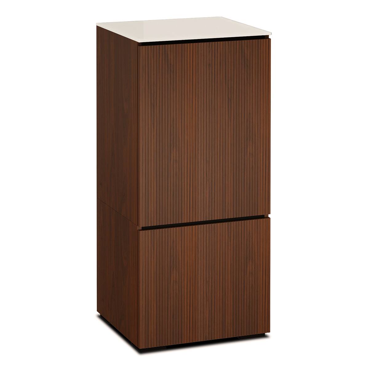 Front. Salamander Designs - Salamander Designs Chameleon Collection Manhattan 517 AV Cabinet (Medium Walnut Doors and Sides, Matte Taupe Glass Top) - Taupe/Walnut.