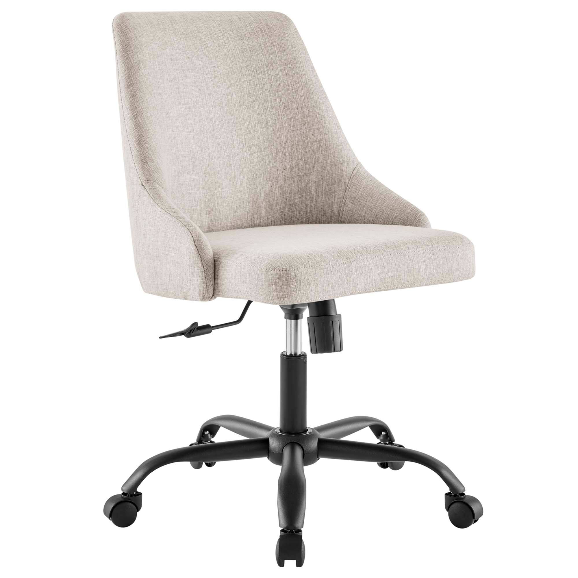 Angle. Modway - Designate Swivel Upholstered Office Chair by Modway - Black Beige.