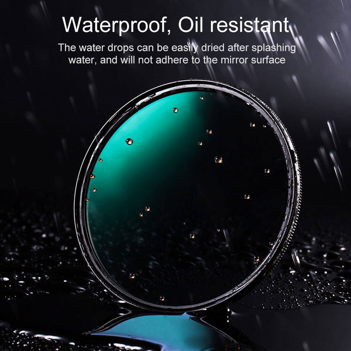Waterproof, Oil resistant

The water drops can be easily dried after splashing water, and will not adhere to the mirror surface