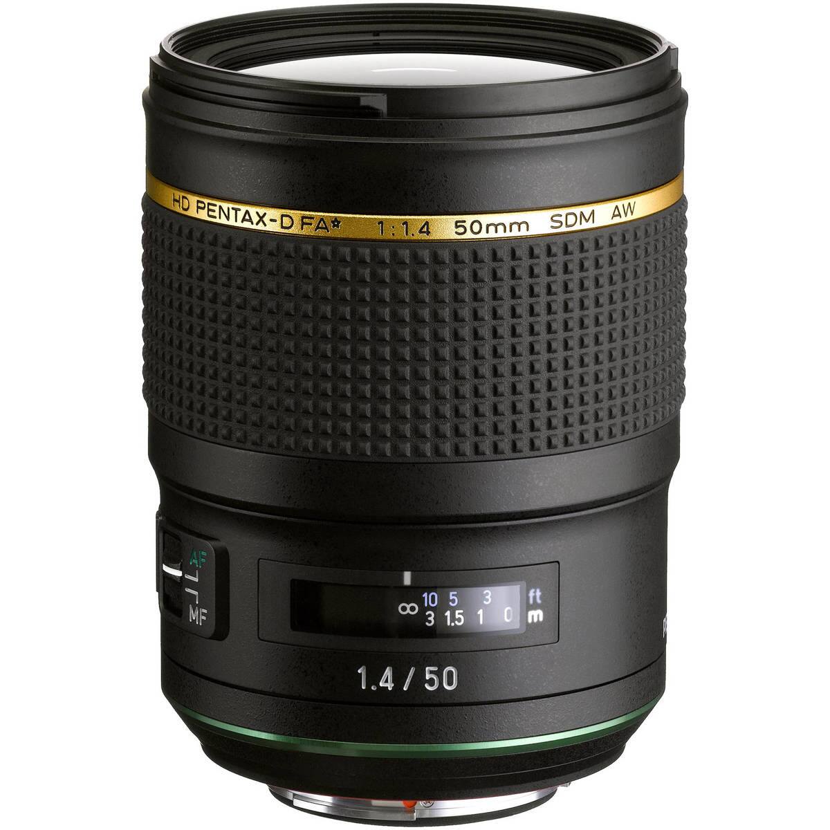 HD PENTAX-DFA* 1:1.4 50mm SDM AW  
AF MF  
10 5 3 1.5  
3 1  
0  
ft m  
1.4/50
