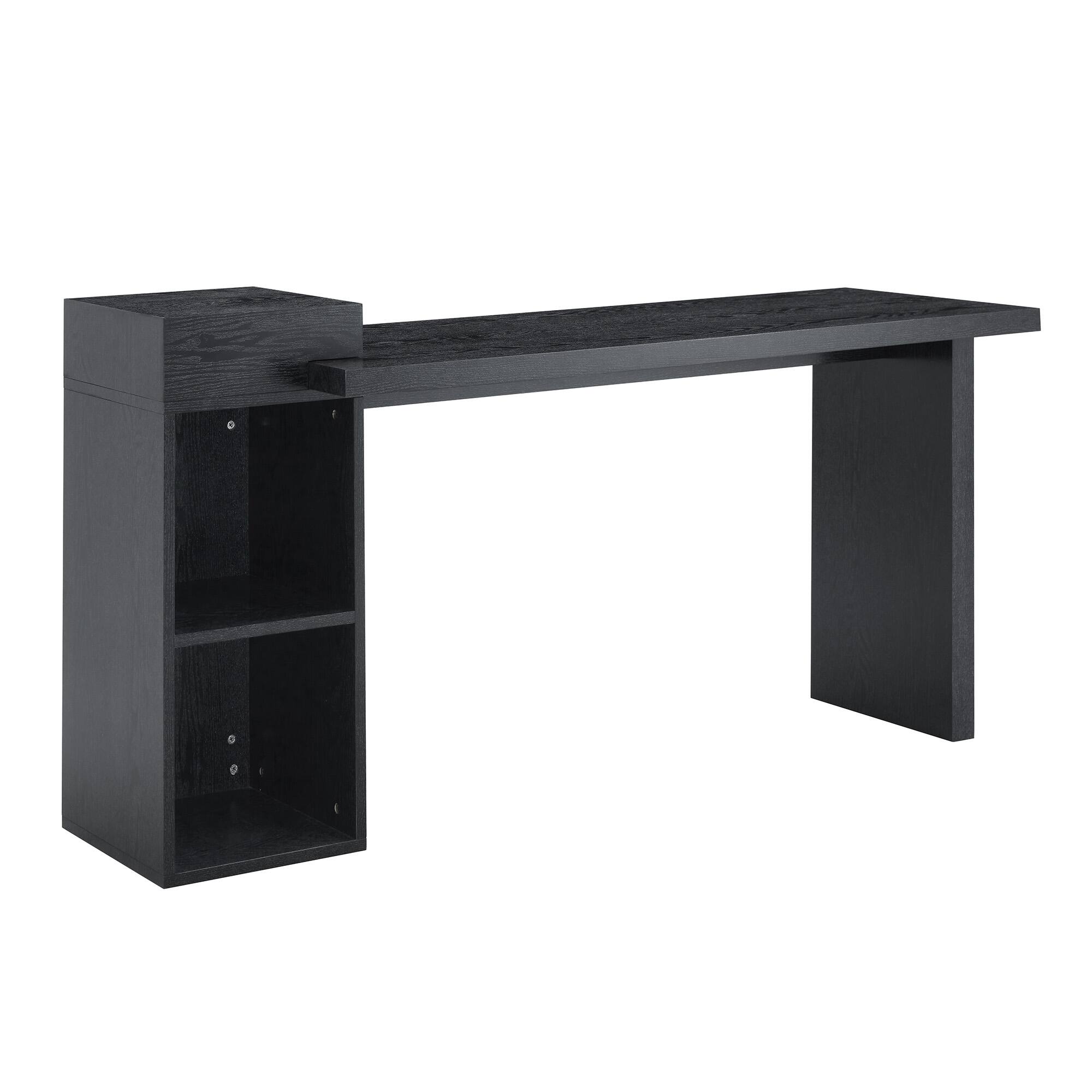 Alt View 9. Loheer - Loheer- Black Console Table 5.6ft Long Sofa Table Two Tier Storage Shelves for Entryway Living Room - Black.