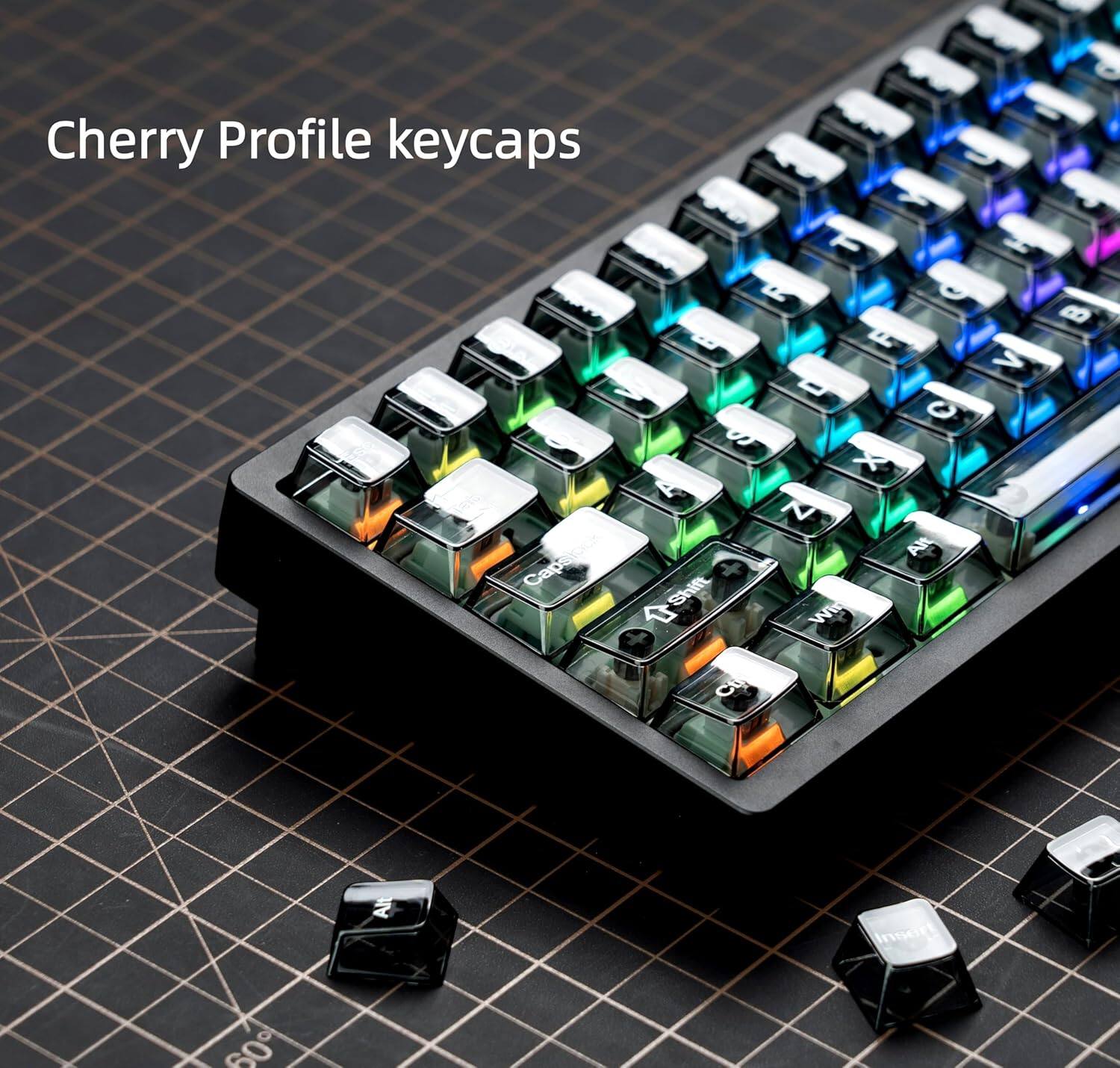 Womier Crystal Jelly keycaps ,Transparent Style Cute keycap for