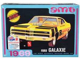 Skill 2 Model Kit 1969 Ford Galaxie 3-in-1 Kit 1/25 Scale Model by AMT - Yellow And Black