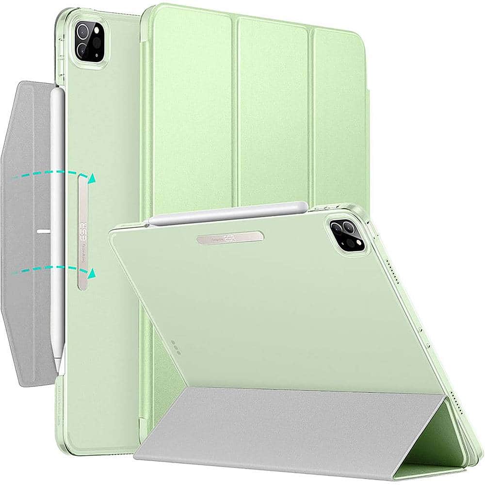 Alt View 14. SaharaCase - ESR Folio Case for Apple iPad Pro 11" (2nd, 3rd, and 4th Gen 2020-2022) - Lemon Lime.