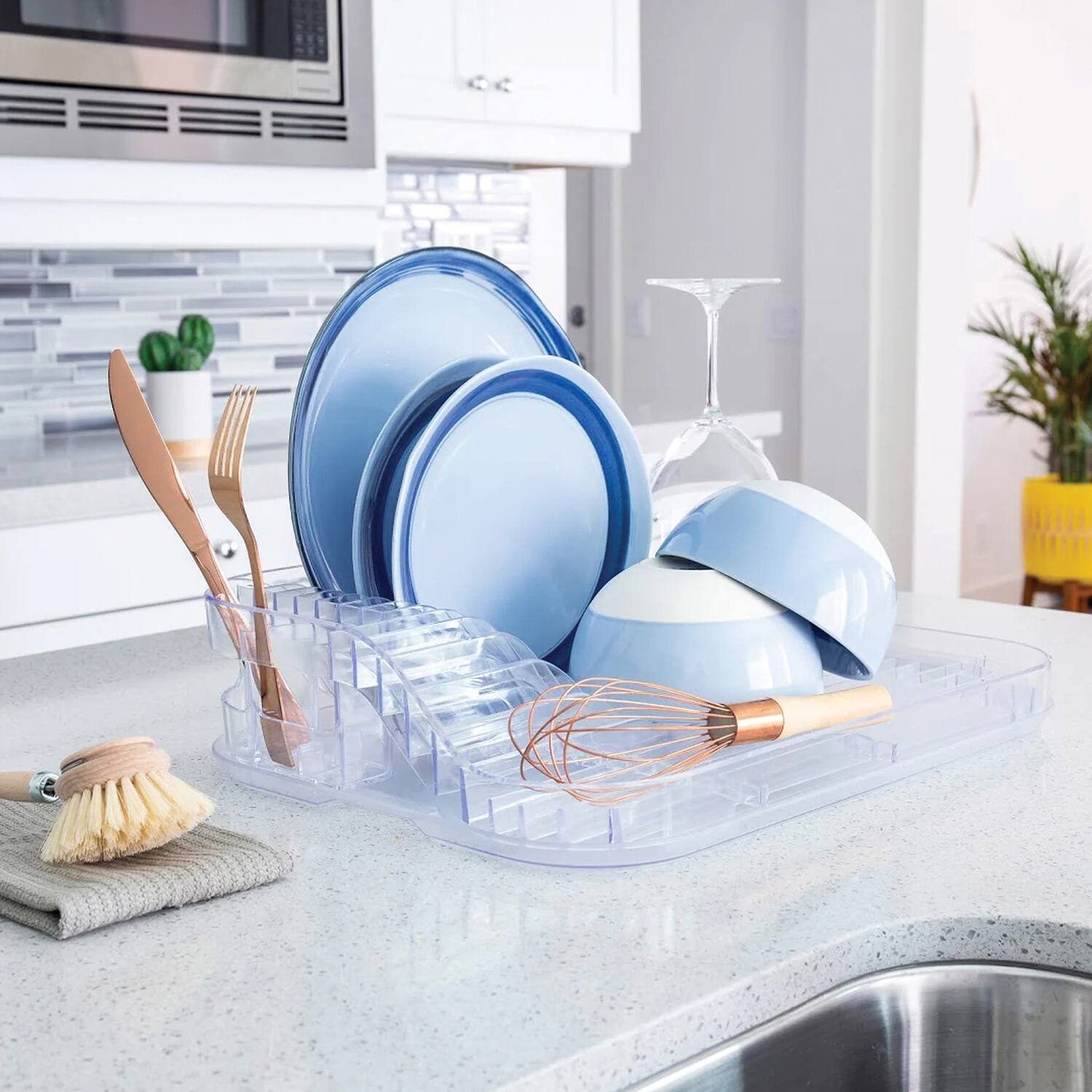 Alt View 3. Better Houseware - Dish Rack Set - Clear.