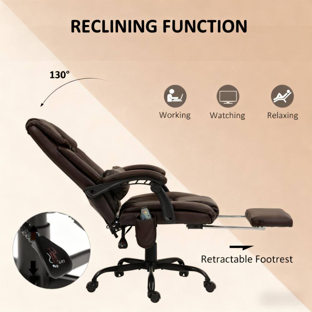 RECLINING FUNCTION

130°

Working  
Watching  
Relaxing

Retractable Footrest