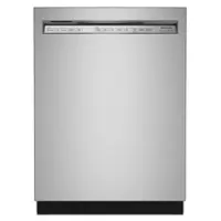 KitchenAid - 24" Front Control Built-in Stainless Steel Tub Dishwasher with 3rd Rack, 40+ Total Wash Jets and 41 dBA - Stainless Steel - Front_Zoom