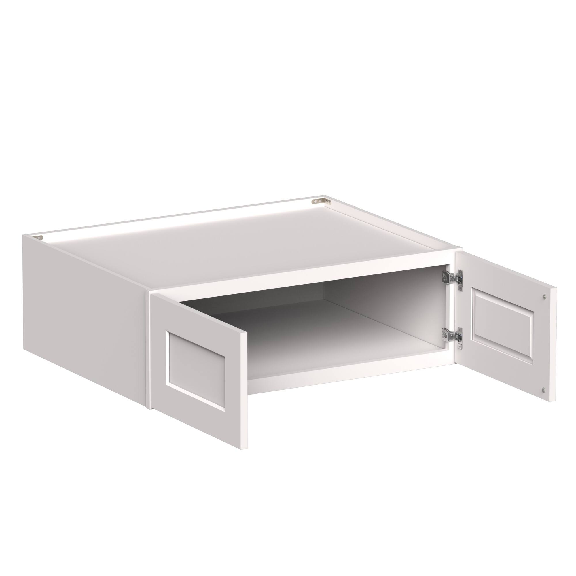 Angle. Boyel Living - 36-in W x 12-in H x 27-in D Shaker RTA Kitchen Deep Wall Cabinet with Soft-Close - White Shaker.