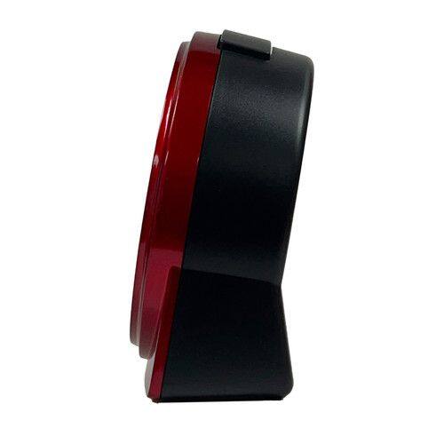 Back. Seiko - Seiko 4" Marui Bedside Alarm Clock - Red - Red.