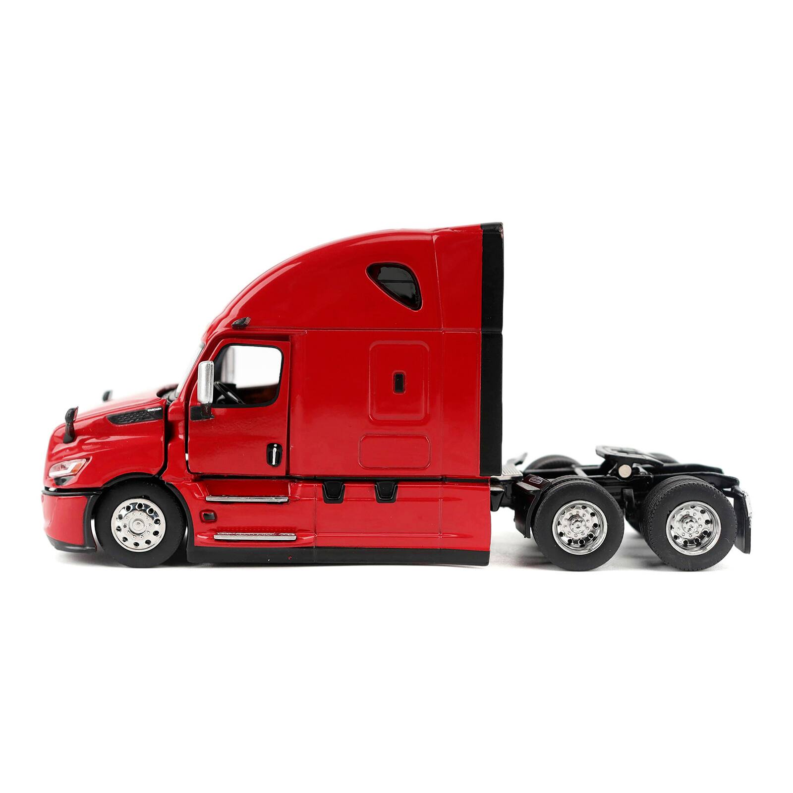 Alt View 1. Diecast Masters - 2025 Freightliner Cascadia Gen-5 Sleeper Cab Truck Tractor Red "Transport Series" 1/64 Die Cast Model by Diecast Masters.