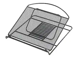 Safco - Onyx 12.25" x 12.25" Steel Mesh Adjustable Laptop Stand - Black