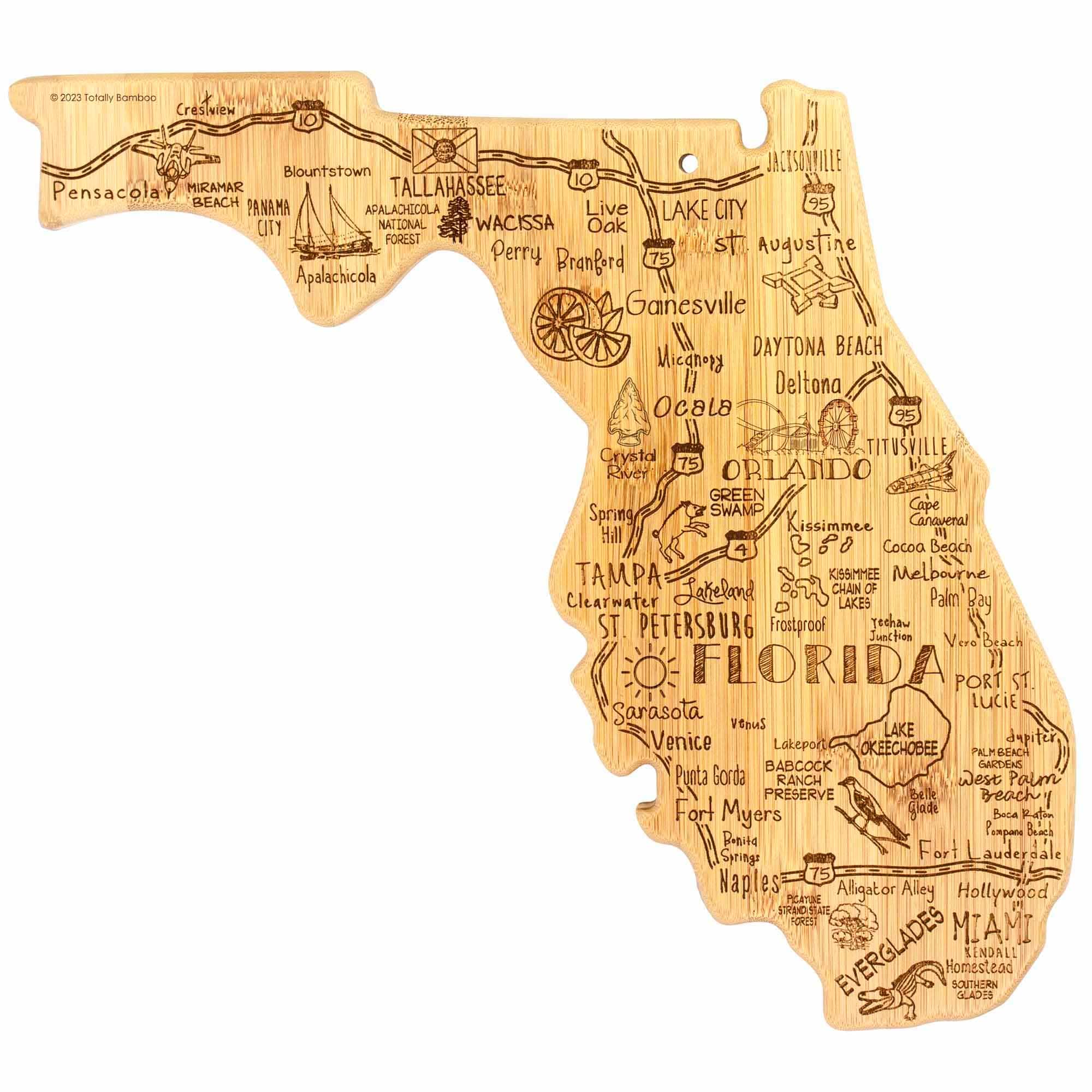 "Totally Bamboo - Destination Florida Cutting Board, 13-1/2"" x 12-1/4""" price history on PriceWatchPro