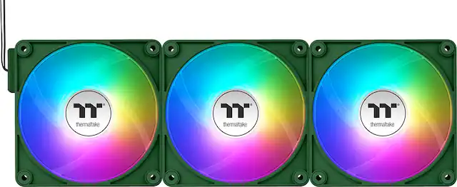 The text on the image reads "thermaltake thermaltake thermaltake." The correct text should be "Thermaltake Thermaltake Thermaltake."