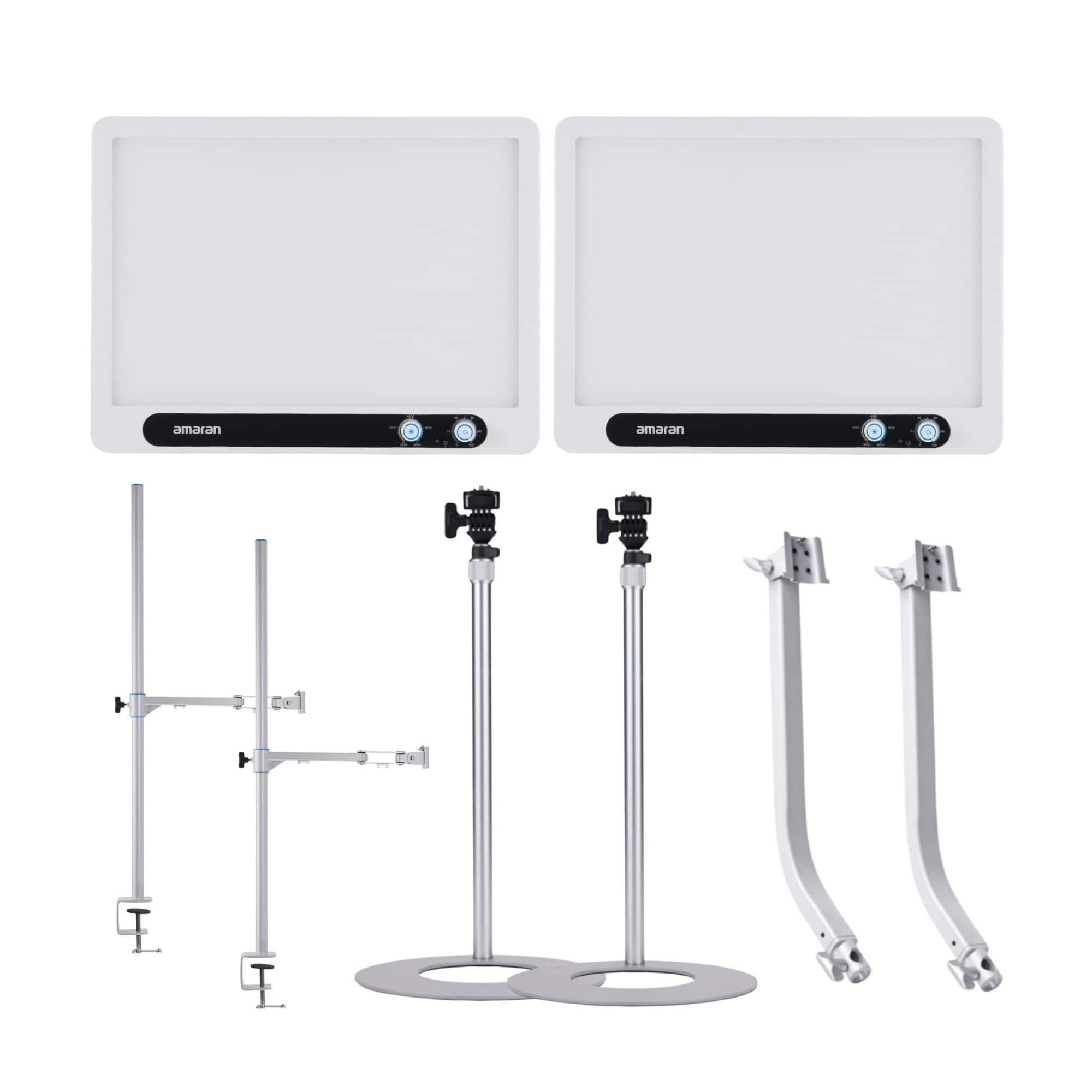 Amaran - Verge Edge-Lit LED Panel Light (White, US) with Accessories Bundle