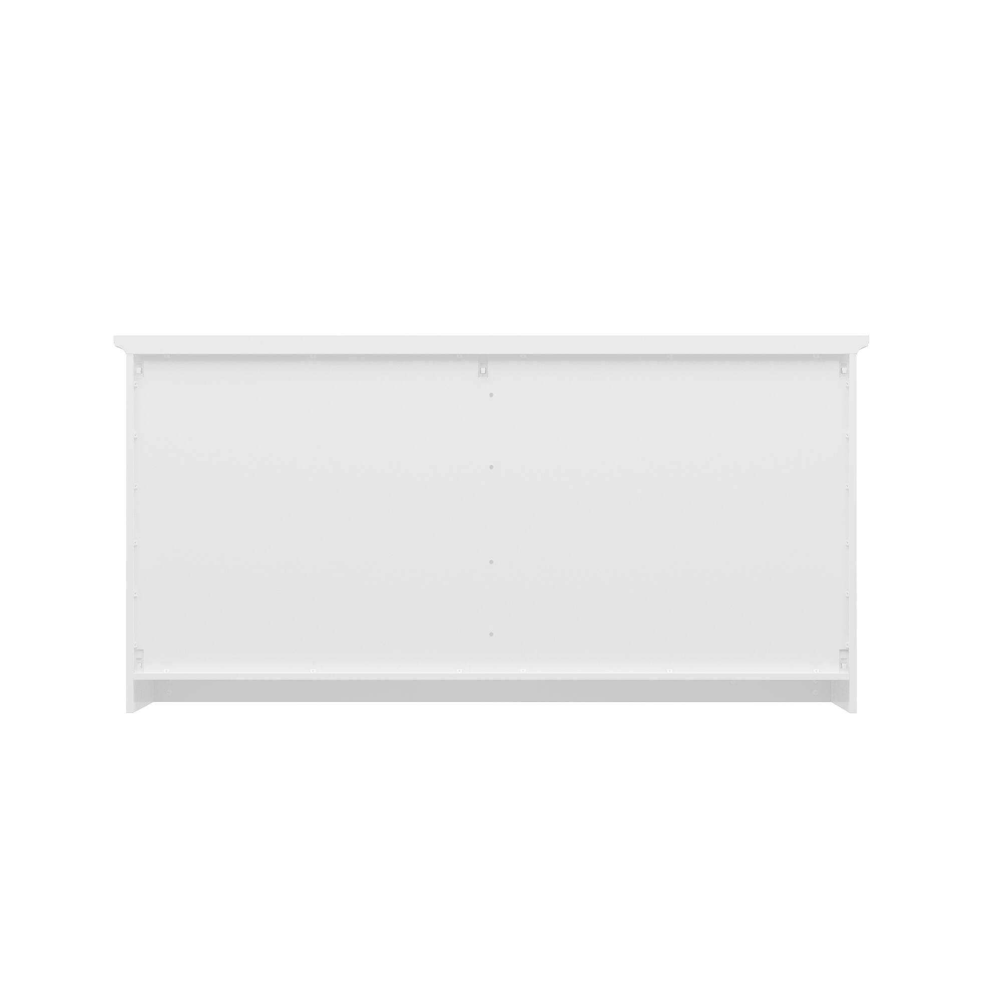 Back. Famapy - Famapy Wall - Mounted Credenzas Cabinet: Grid - Glass Doors Multi - Room Use - White.