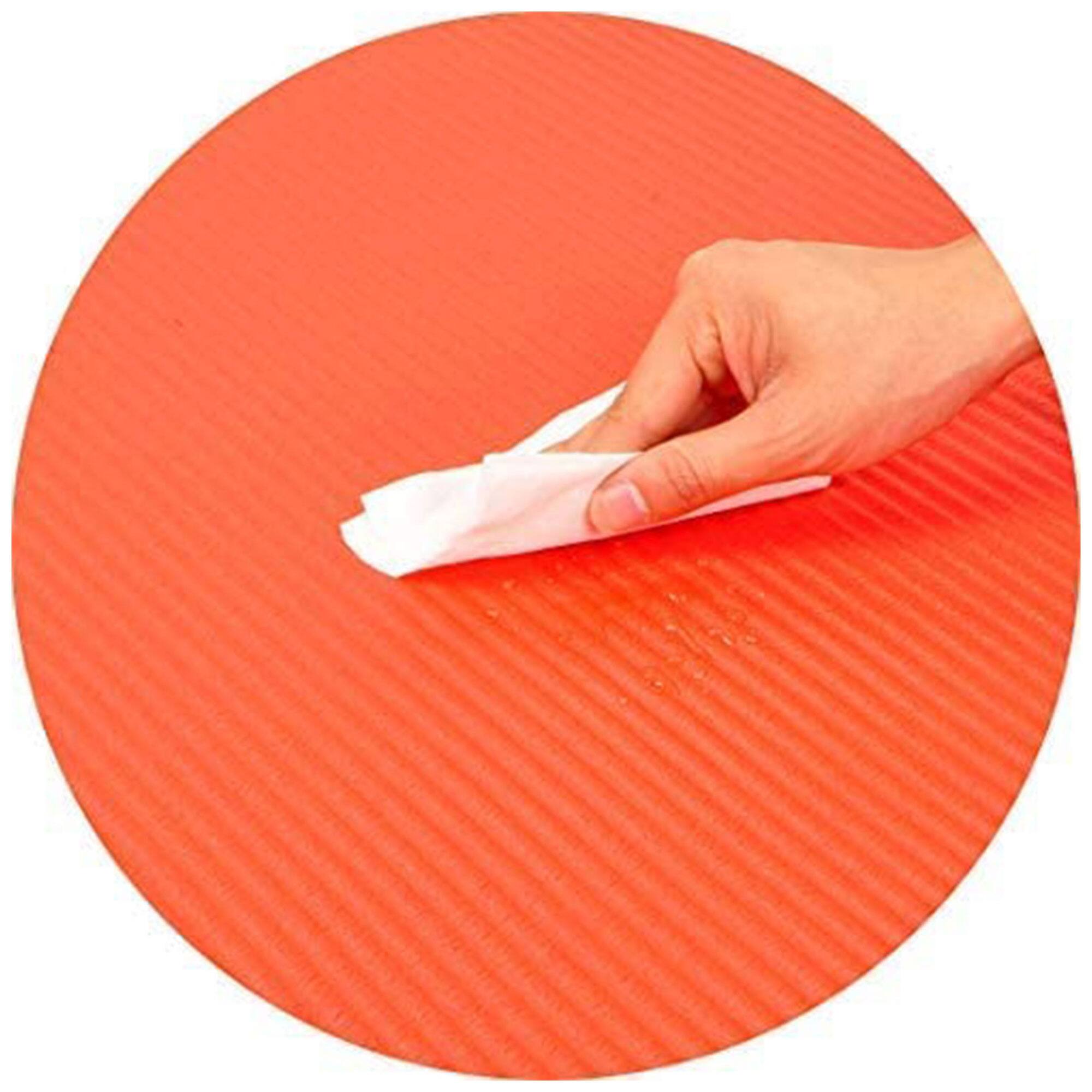 Alt View 8. BalanceFrom Fitness - BalanceFrom Fitness GoCloud 1" Extra Thick Exercise Mat w/Carrying Strap, Red - Red.