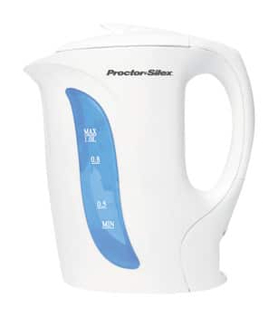 Proctor Silex - 1L Electric Kettle - White - Angle