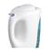 Left. Proctor Silex - 1 Liter Electric Kettle with Detachable Cord - WHITE.