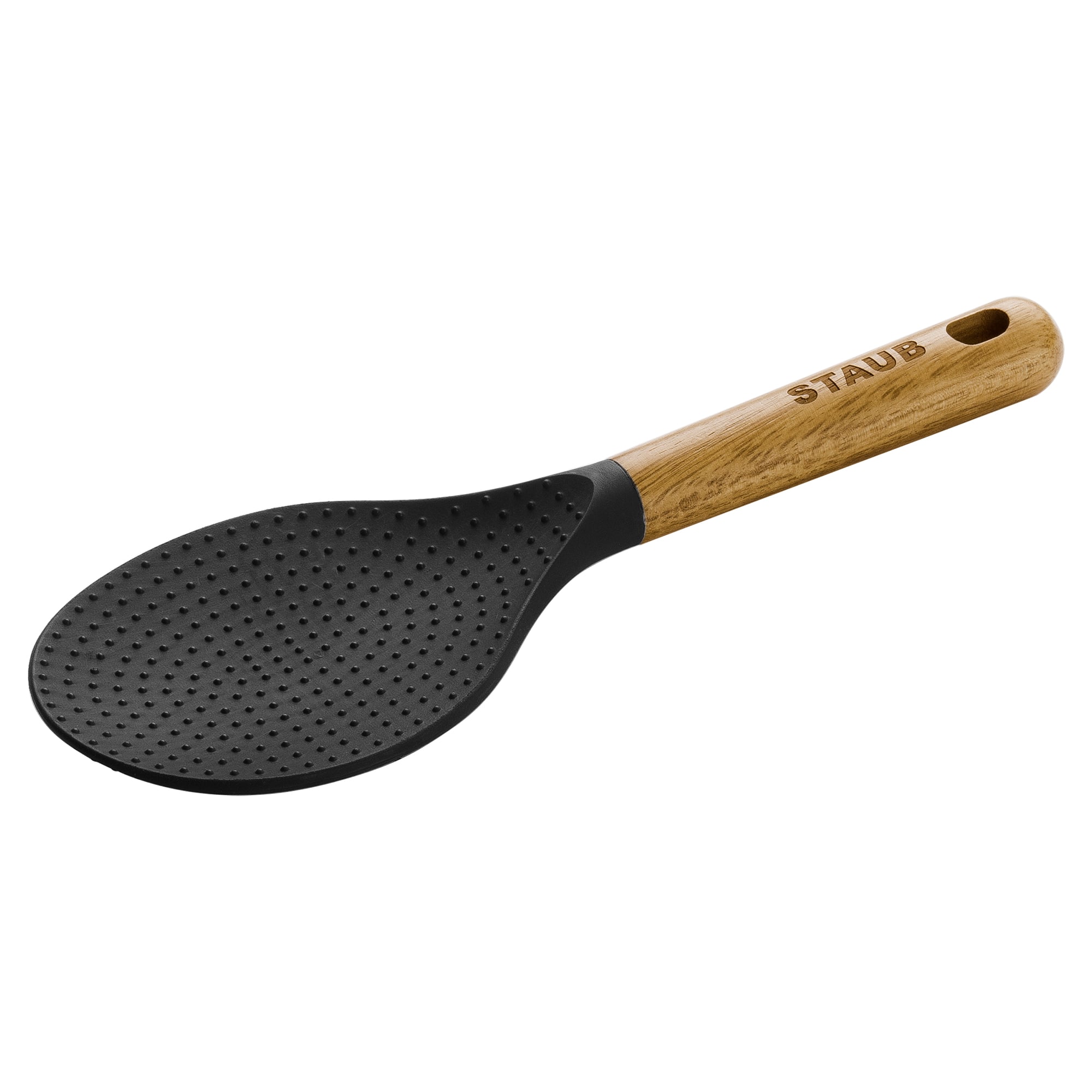 Staub - Silicone with Wood Handle Cooking Utensil, Rice Spoon - Matte Black