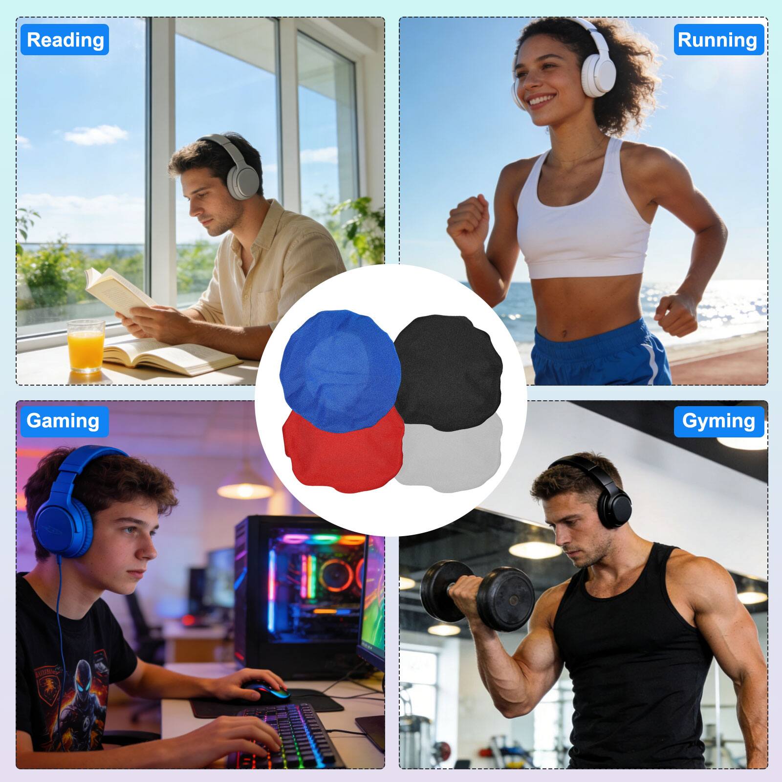 Reading  
Running  
Gaming  
Gyming