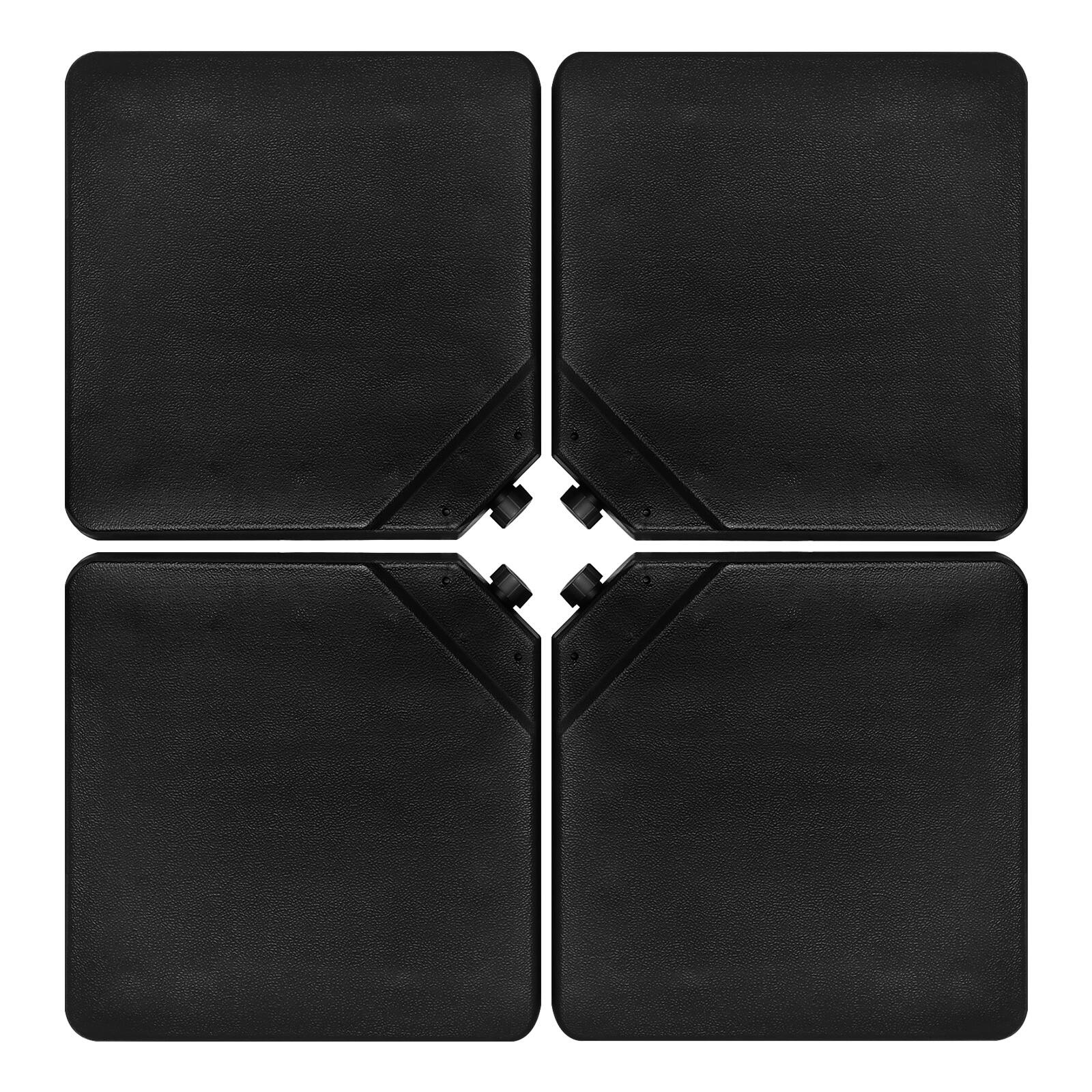 Alt View 9. Costway - 4 PCS Patio Cantilever Offset Umbrella Base Weight Stand Water/Sand 238lbs - Black.