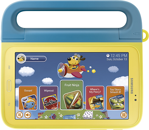 Kiezelsteen bossen Lief Handle-Grip Case for Samsung Galaxy Tab 3 7.0 Kids' Edition Blue/Yellow  EF-PT210BMEGUJ - Best Buy