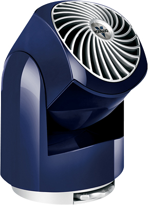 Angle View: Vornado 6" Flippi Personal Oscillating Air Circulator Fan with 2 Speeds, Midnight Blue