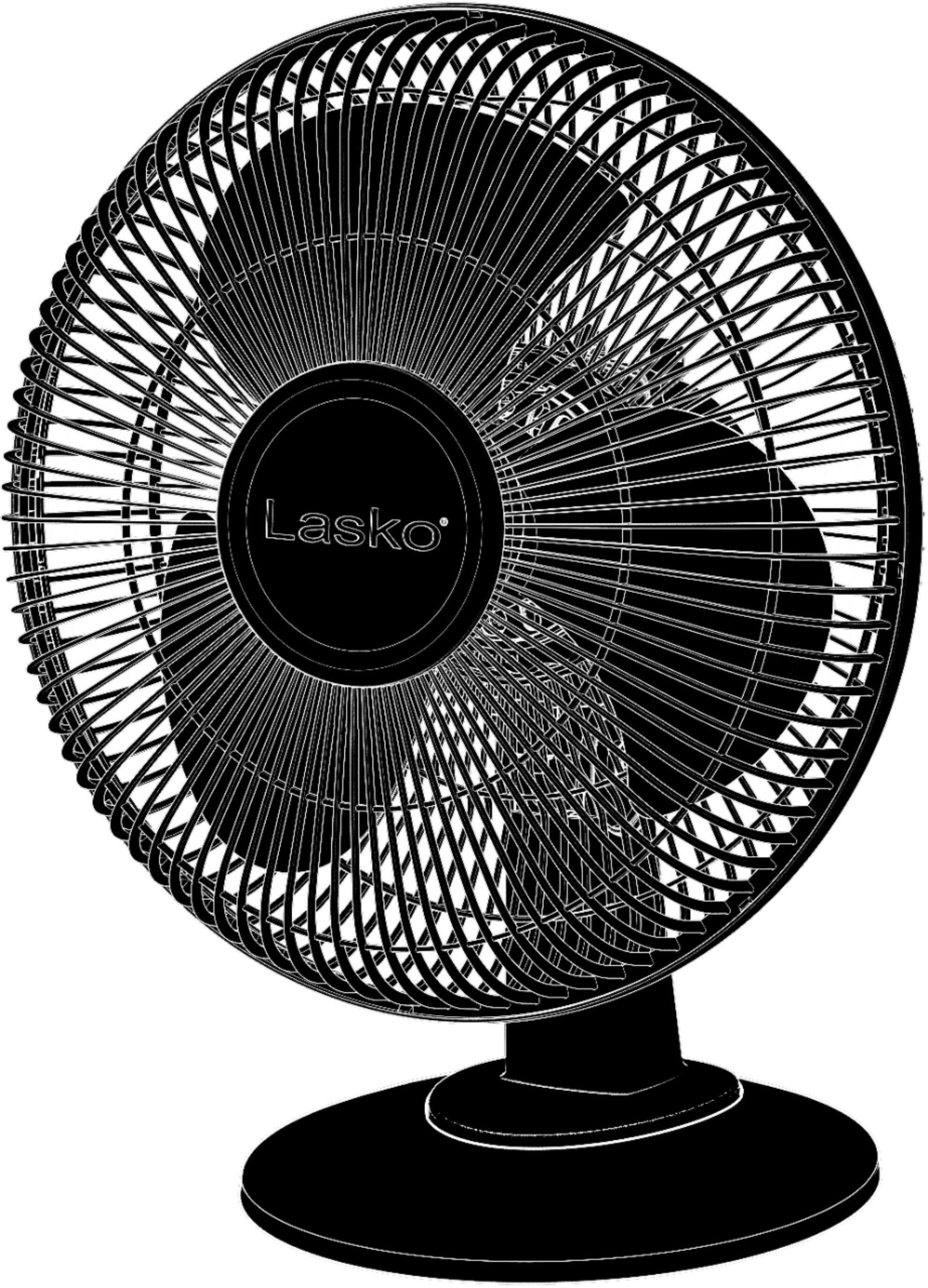 Alt View 12. Lasko - 12 in. Oscillating Personal Table Fan with 3 Speeds - Black.