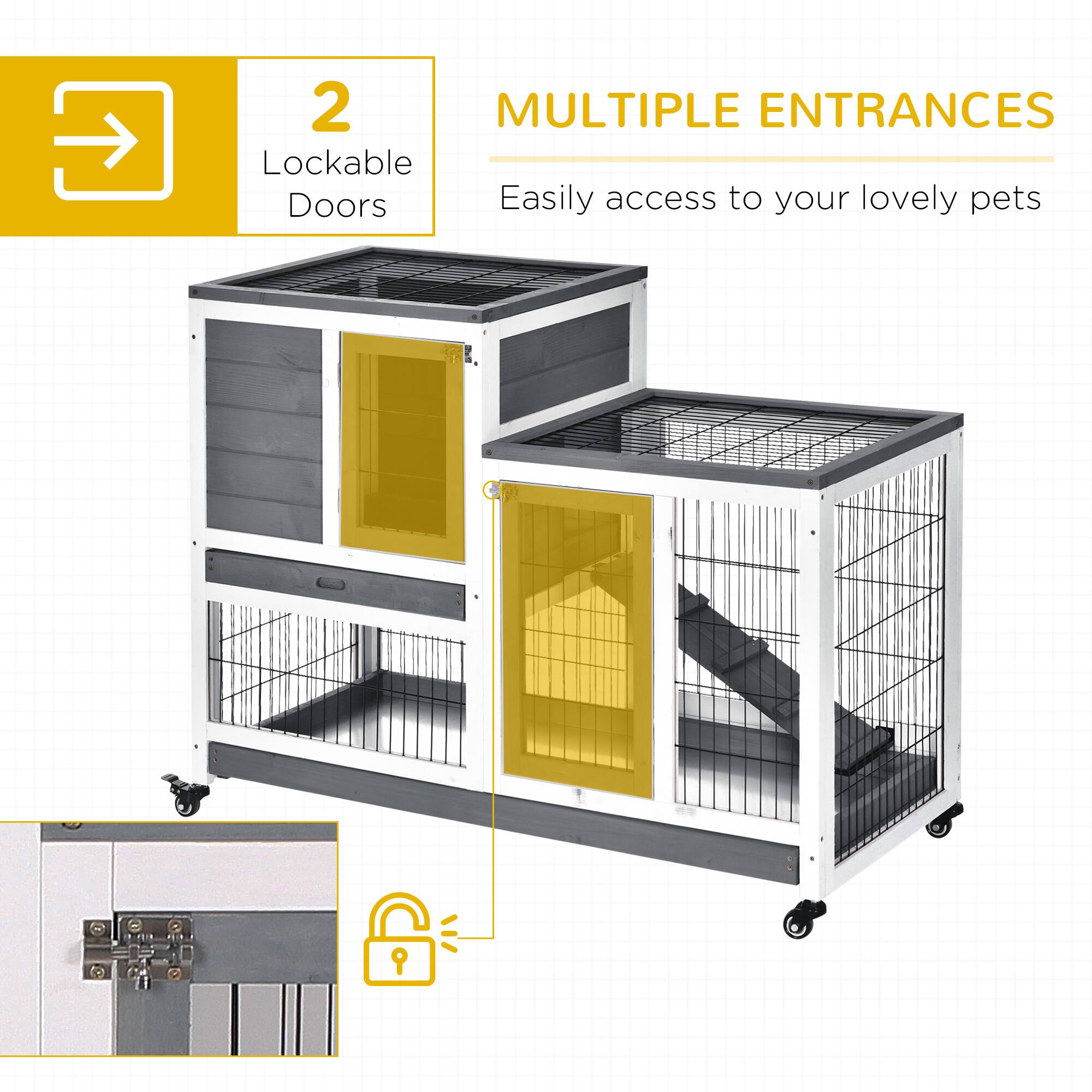 2 Lockable Doors

MULTIPLE ENTRANCES

Easily access to your lovely pets