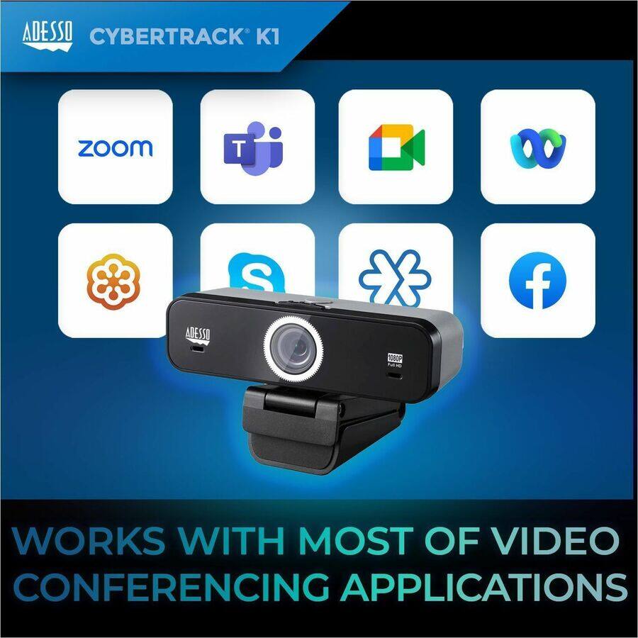 ADESSO CYBERTRACK K1 Zoom T ADESSO S f 18P Fat WORKS WITH MOST OF VIDEO CONFERENCING APPLICATIONS
