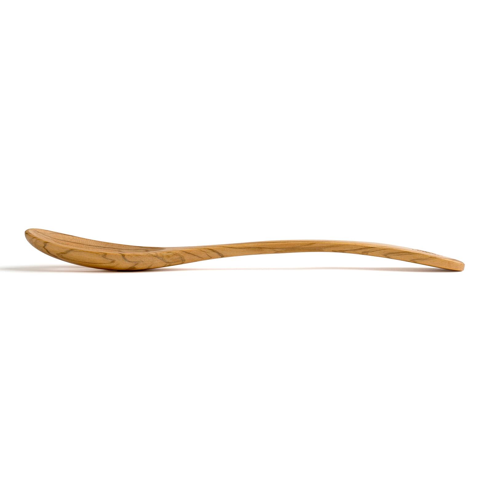 Alt View 3. Berard - Handcrafted Olive Wood 12 Inch Slotted Spoon - Brown.