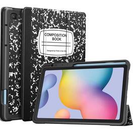 Kitcheniva - Lightweight TPU Case For Samsung Galaxy Tab S6 Lite 10.4 Inch - Black and White