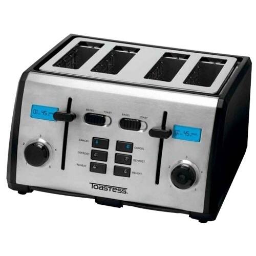 Best Buy Toastess 4 Slice Digital Countdown Toaster Black and
