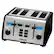 Front Standard. Toastess - 4 Slice Digital Countdown Toaster - Black and Stainless-Steel.