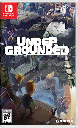A Nintendo Switch. H.. IM LOCKS UNDER GROUNDED | ERGROUNDED RATING PENDING RP ESRB S : AKSYS GAMES - RP (Rating Pending)