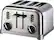 Angle. Cuisinart - Metal Classic 4-Slice Toaster - Black, Chrome.