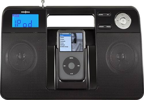 Best Buy: Insignia™ Refurbished Boombox with AM/FM Radio and Apple ...