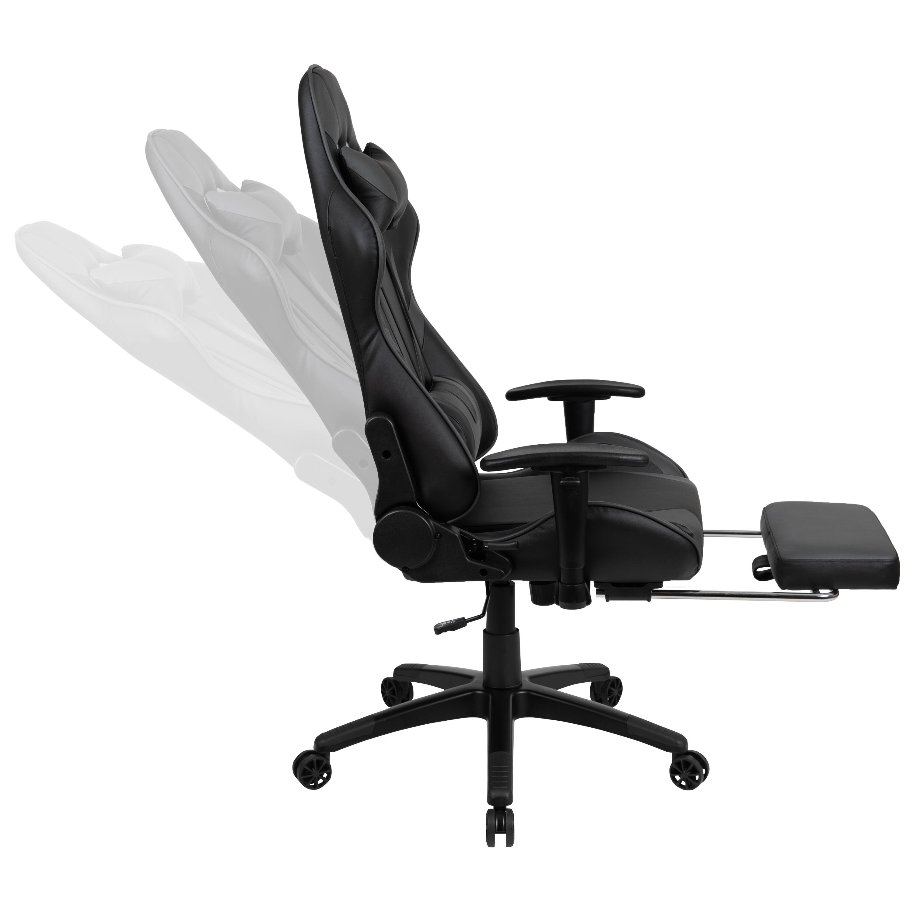 Alt View 7. Emma + Oliver - Gaming Desk & Chair Set - Cup Holder, Headphone Hook, and Monitor Stand - Gray.