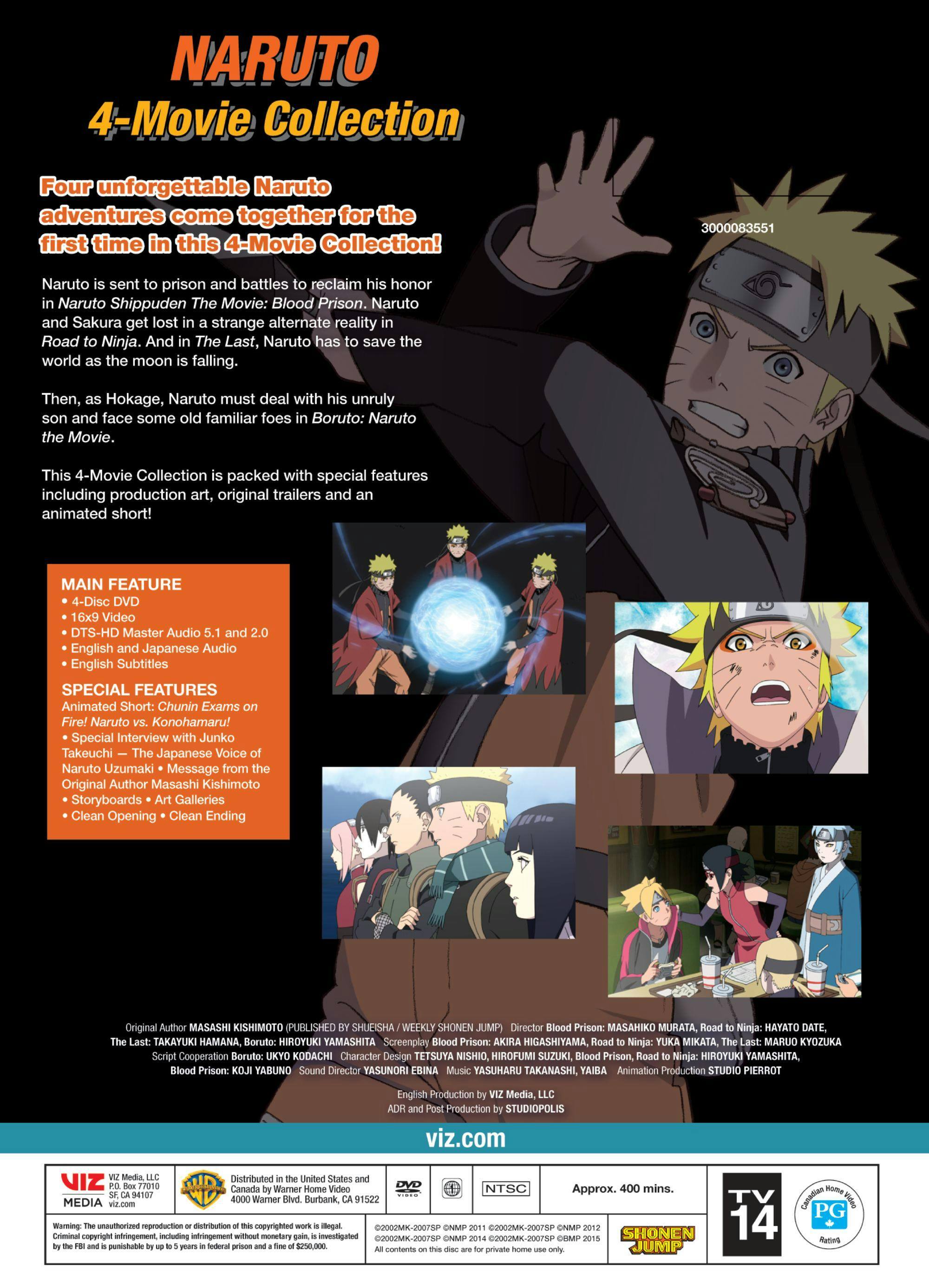 Angle. Naruto: 4-movie Collection (Box Set) [DVD].