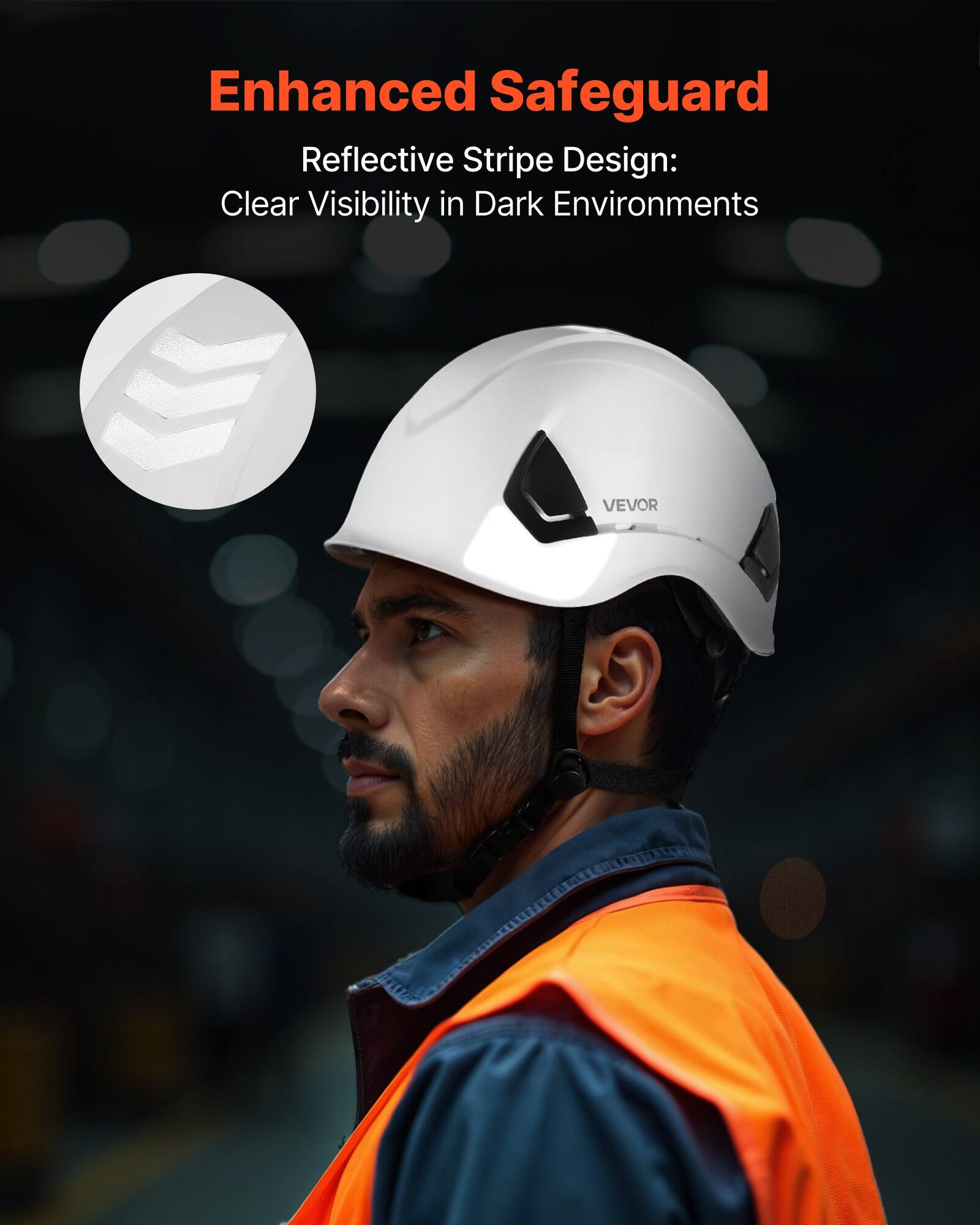 Enhanced Safeguard Reflective Stripe Design: Clear Visibility in Dark Environments VEVOR