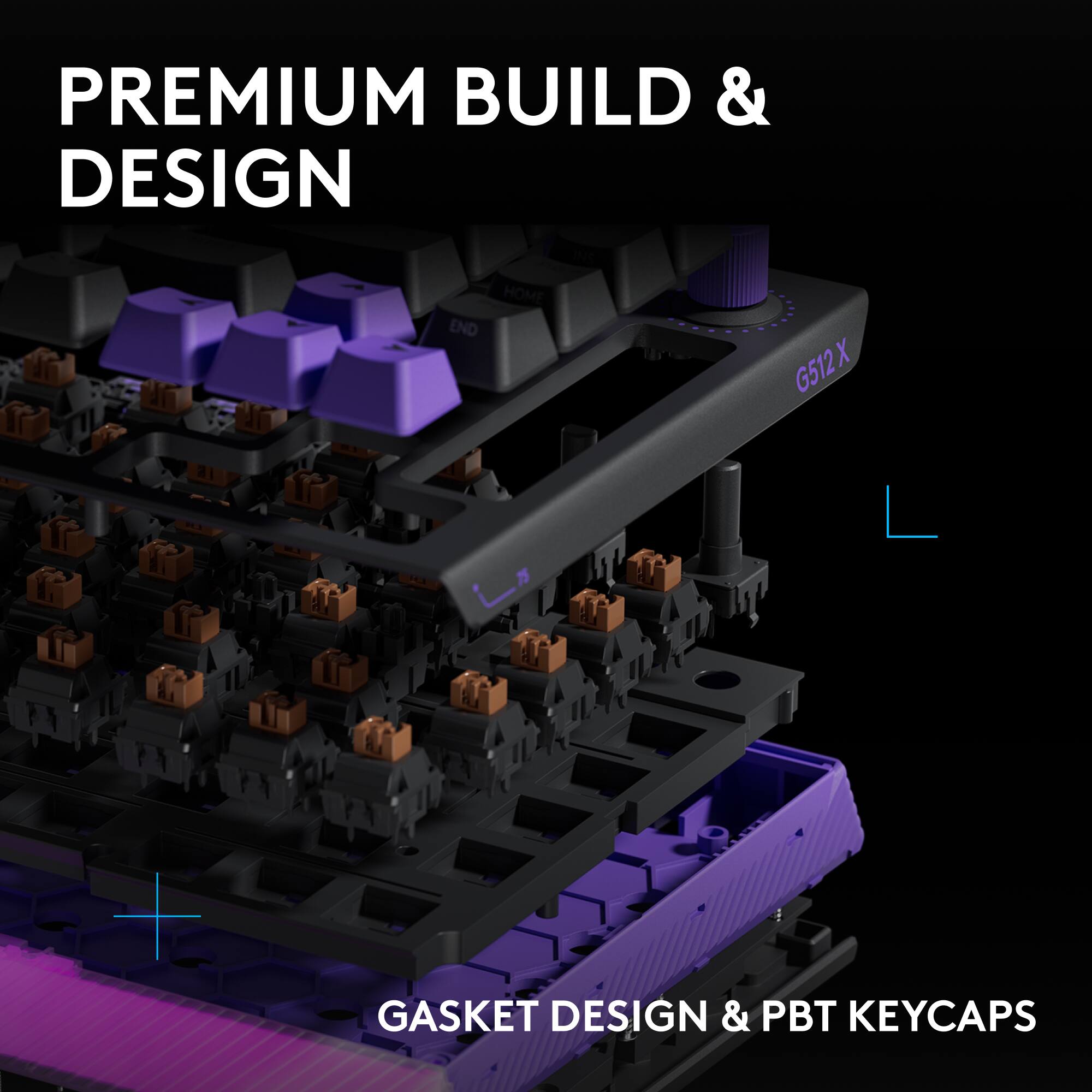 PREMIUM BUILD & DESIGN  
GASKET DESIGN & PBT KEYCAPS